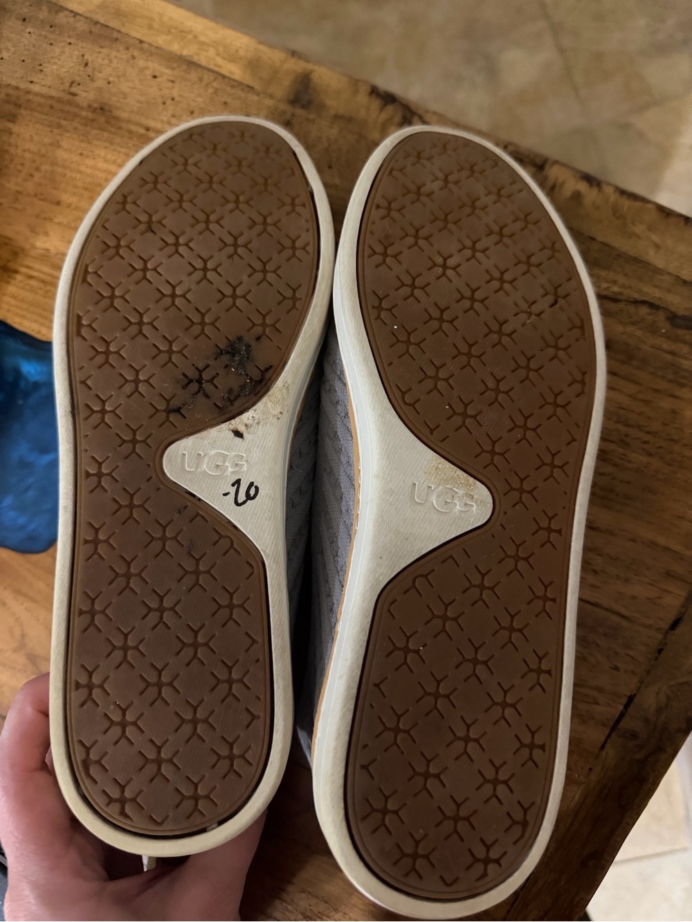 UGG Light‎ Gray Knit Slip-On Mules - Picture 4 of 5
